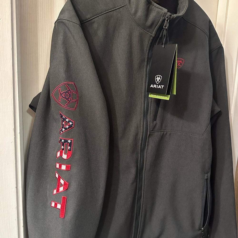 Ariat charcoal gray Performance Jacket with Zip-Up size L